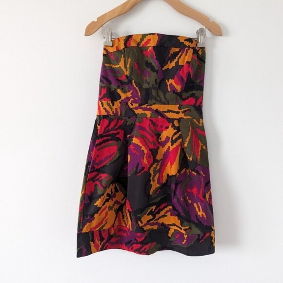 French Connection Bold Abstract Print Midi Dress Womens Size 4 - Picture 2 of 5